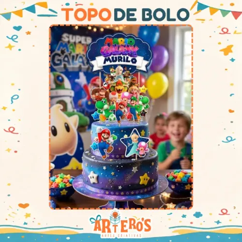 Topo de Bolo Super Mario Galaxy