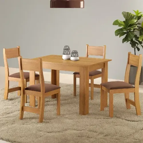 Mesa de Jantar Palace com Cadeiras Brisa Bombom