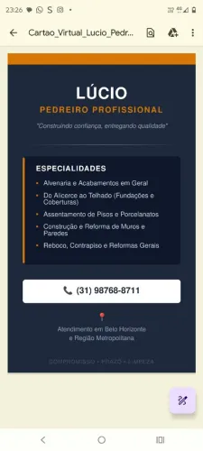 Serviços de pedreiro 