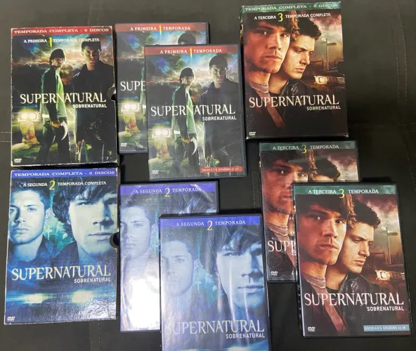 Coleção box DVDs série Supernatural