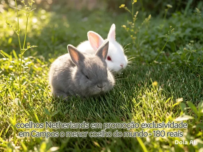 Coelhos Netherlands- O menor Coelho do Mundo Promoção 