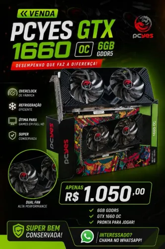 PLACA DE VIDEO GTX 1660 6GB