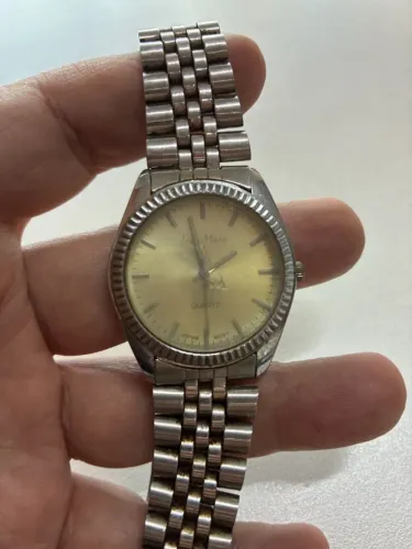relógio jean marc quartz prateado