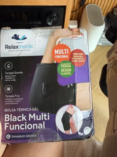 Bolsa Térmica Gel Relaxmedic Black Multifuncional G - Quente e Fria