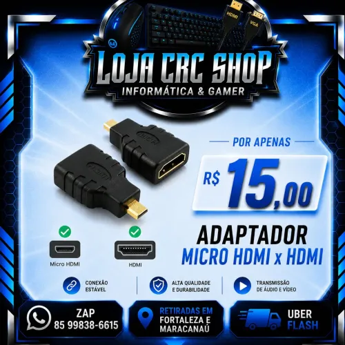Adaptador Micro HDMI x HDMI Fêmea