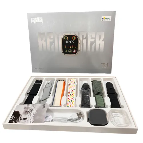 RELÓGIO SMARTWATCH ULTRA C/7 PULSEIRAS
