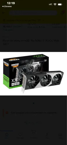 RTX 5060ti 16gb OC x3 inno3d 3anos de garantia.