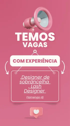 Vaga lash design e Designer de sobrancelha