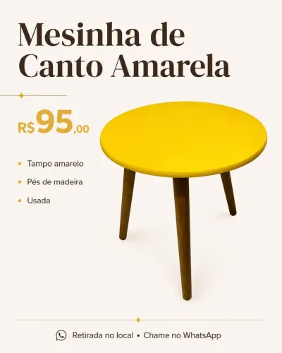 MESINHA DE CANTO AMARELA