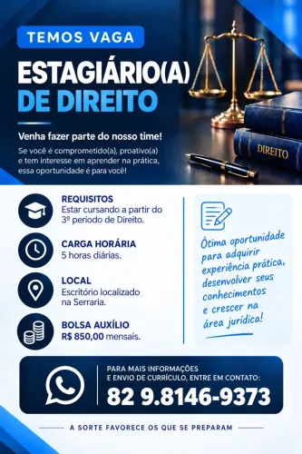 Estágio em direito com bolsa