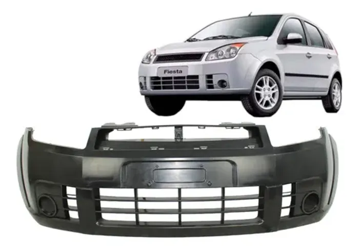 Parachoque Fiesta Hatch Sedan 2007 2008 2009 2010 Preto