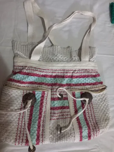 Bolsa de praia tecido cru