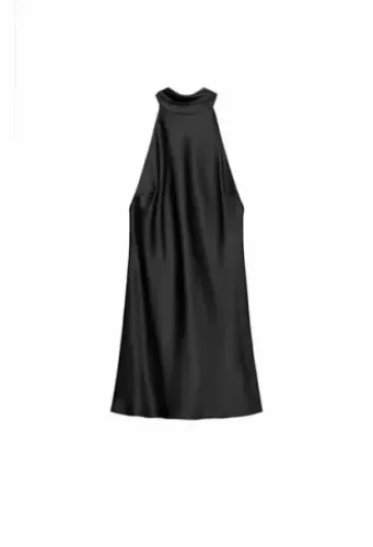 vestido mini acetinado zara original tamanho p (veste até m)/ usado somente 1 vez