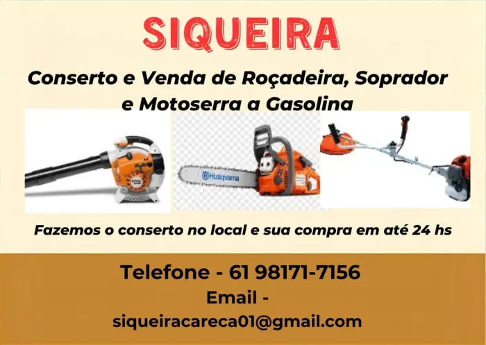 Conserto e Venda de Equipamento de Jardinagem