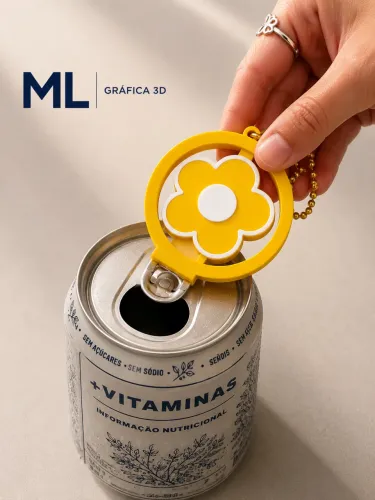 ? Abridor de Latas em Formato de Flor - Chaveiro Multifuncional