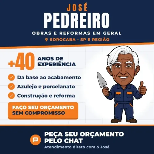 Pedreiro - Obras e Reformas em Geral - Azulejo e Porcelanato