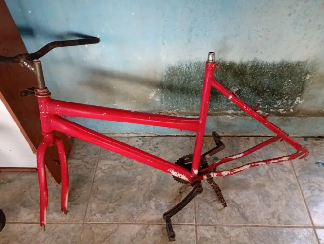 quadro bicicleta vermelha
