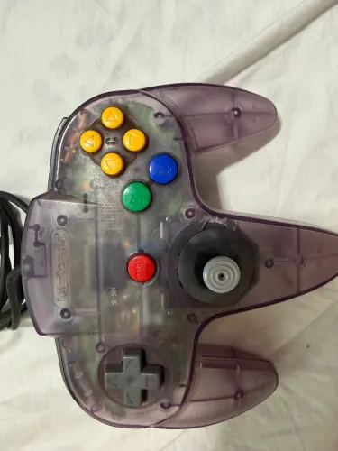 Controle purple nintendo 64 revisado