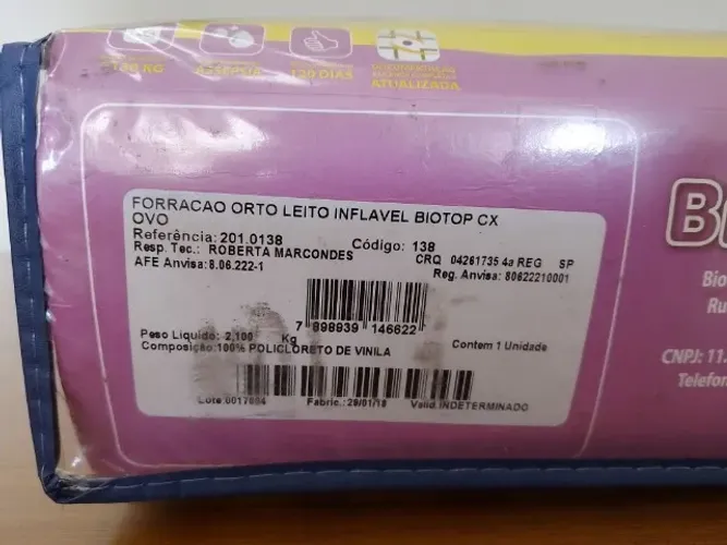 Colchão Caixa De Ovo Inflável Biotop Bioflorence Anti Escara