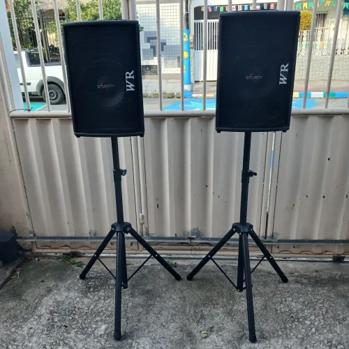 Caixa de som 10" + tripé (caixas passivas)