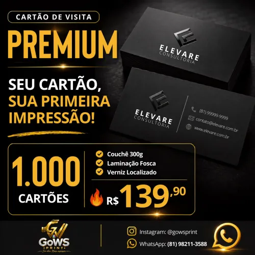 1.000 CARTÕES DE VISITA UV LOCAL. + LAMINAÇÃO