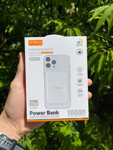 Carregador portátil magnético por indução 10.000mAh