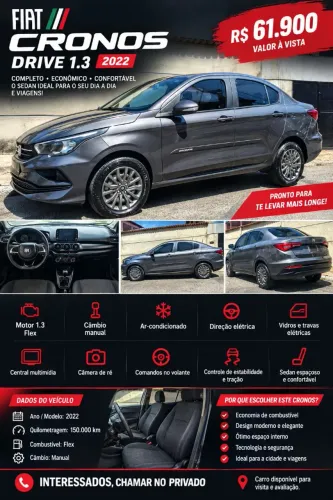 Fiat Cronos Drive 1.3 8V Flex 2022