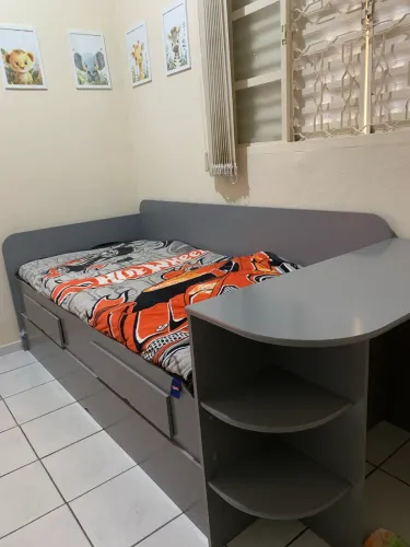 Bicama infantil cinza