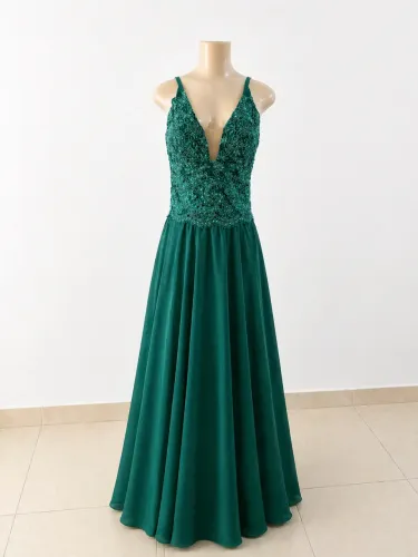 Vestidos de Festa Longo Semi Novo (1x) Verde, Dourado, Rosa e Azul - Boa Viagem