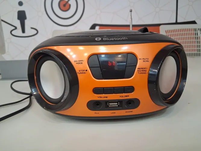 Radio mundial eletronic BX 18 bombox fm stereo cd Bluetooth pen drive