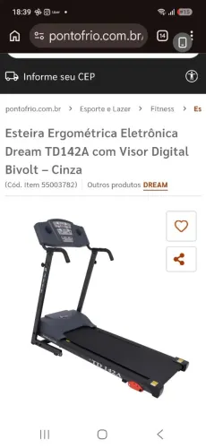 Esteira para até 120kg