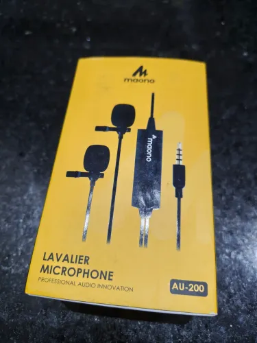 Microfone de Lapela Duplo Maono AU200 Novo Lacrado<br>