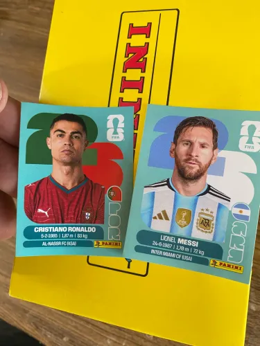 Figurinhas Messi + Cristiano Ronaldo