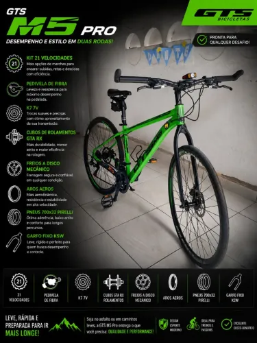 Bicicleta de estrada 700 GTS M5 pro