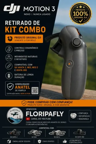 Dji Motion 3 NOVO!! Nunca ligado!! Homologado Anatel de fábrica!!! Retirado de Kit Combo!