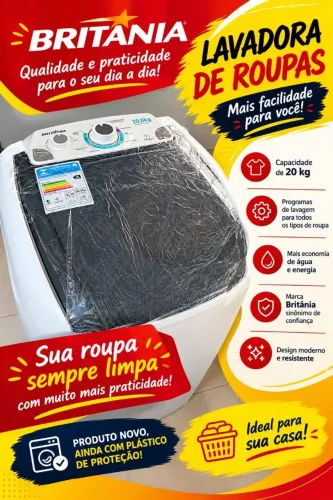 Máquina de lavar Tanquinho Britânia de 20,6 Kg