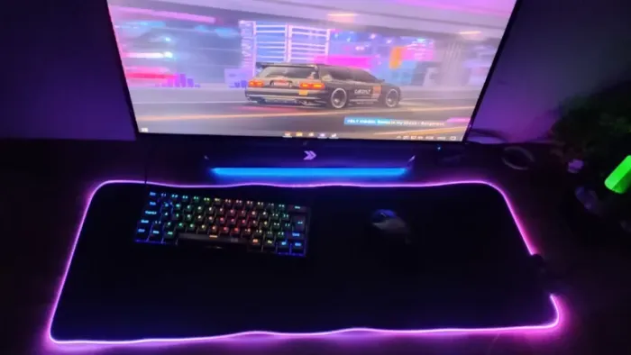 Mousepad Gamer Fire Phoenix BK-F1 RGB - 80x30cm | Novo