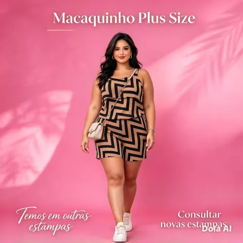 Macaquinho plus size