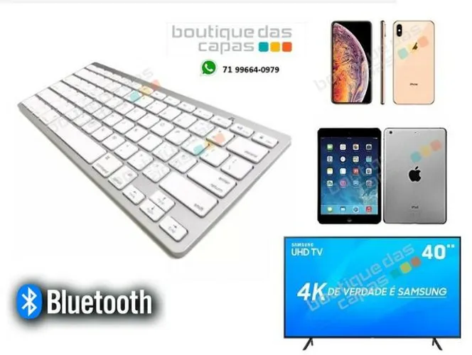 Teclado Sem Fio Bluetooth Universal Pc Tablet Samsung iphone ipad BK3001