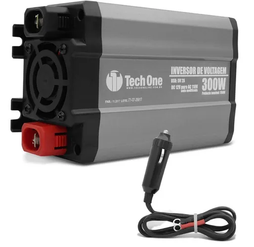 Inversor De Voltagem Tech One 300w 12v Para 220v Modificada