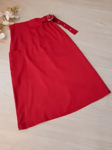 Saia midi de linho da VIDA LINDA