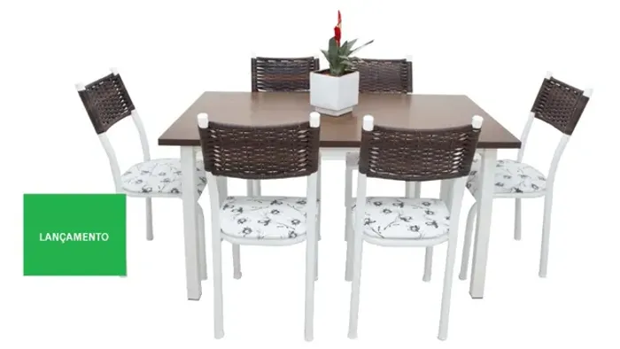 Mesa de Jantar Unique 6 Lugares! Frete e Montagem Grátis