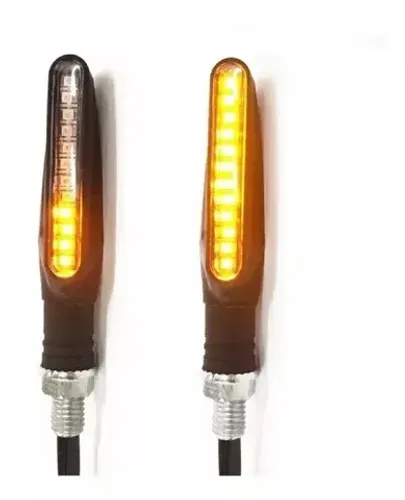Lanterna Pisca Led Moto - Vermelho / Amarelo Par - Prime