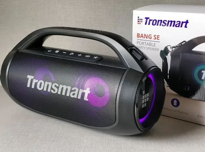 Caixa De Som Portátil Tronsmart Bang Se 40w De Potência. Cor Preto