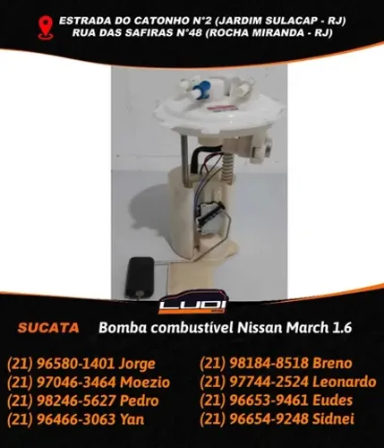 Bomba combustível Nissan March 1.6