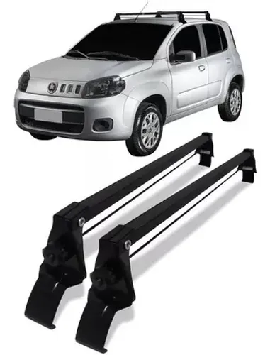 Rack Teto Fiat Uno 2010 4PT Vivace - Preto Material Aço - VP 960
