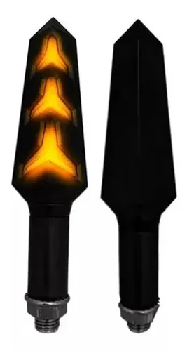 Lanterna Pista Led Moto - Azul / Amarelo Par - Prime