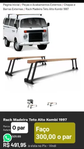 RACK DE TETO PARA KOMBI
