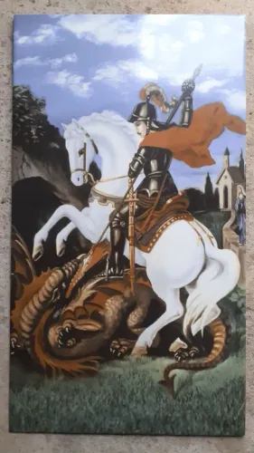Azulejo decoração São Jorge 