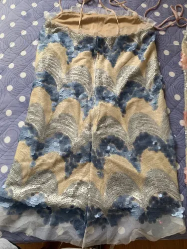 Vestido Festa Azul e Bege e Rosa e bege BAIXEI NOVOS COM ETIQUETA P